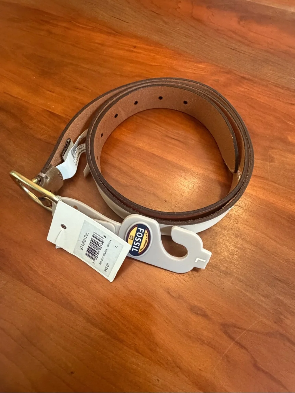 Fossil Belt Geo Colorblock Vanilla Size Large NWT